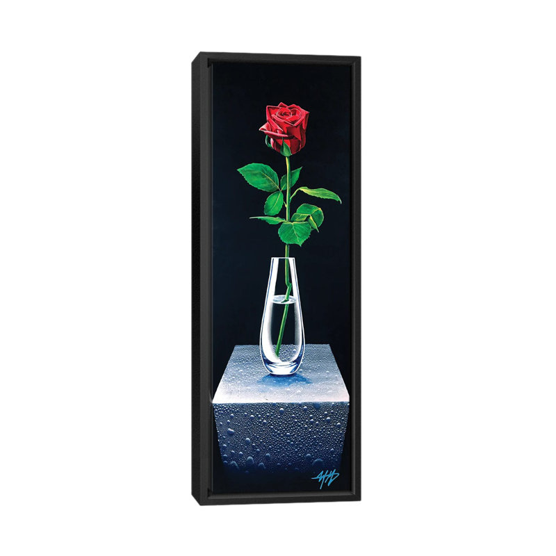 Forever Rose by Michael Goldzweig - Floater Frame Print on Canvas