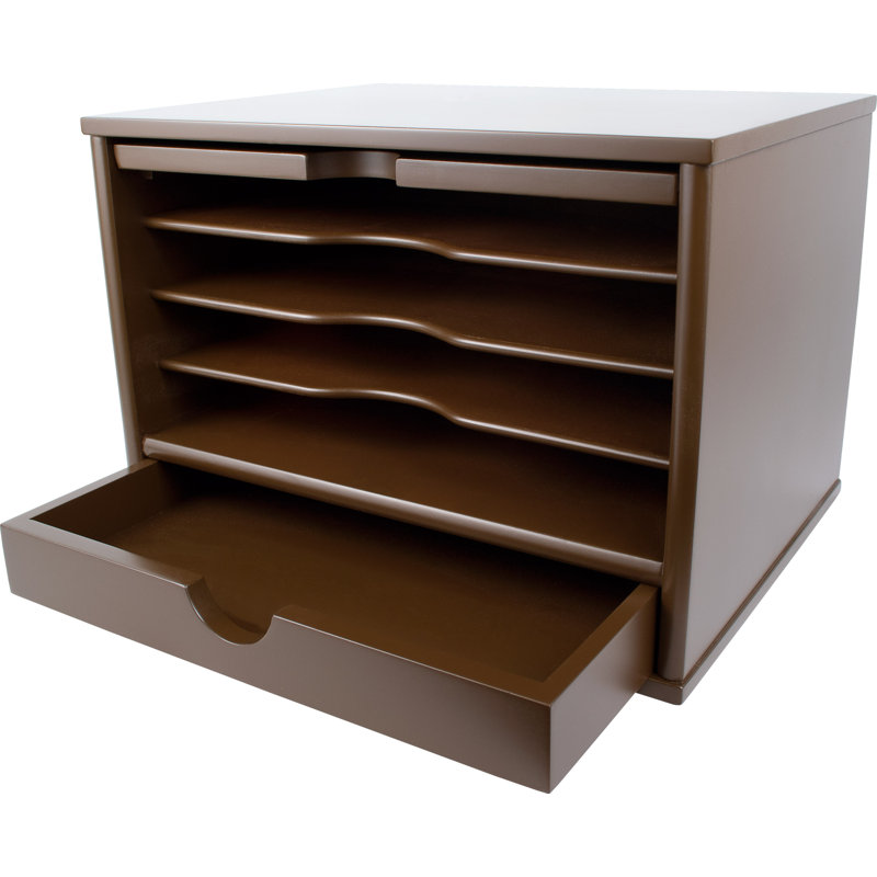Rangement de bureau Russ, Brun moka, H 9,38 po x l 13,25 po x p 10,5 po