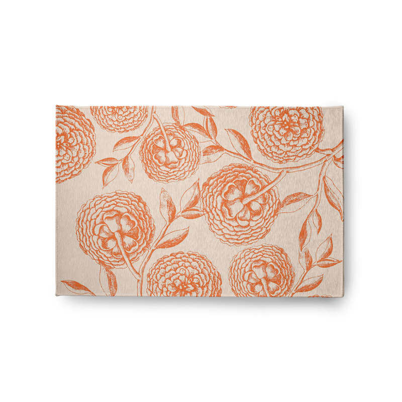 Chenille Floral Indoor Rug, Rectangle 2' x 3'