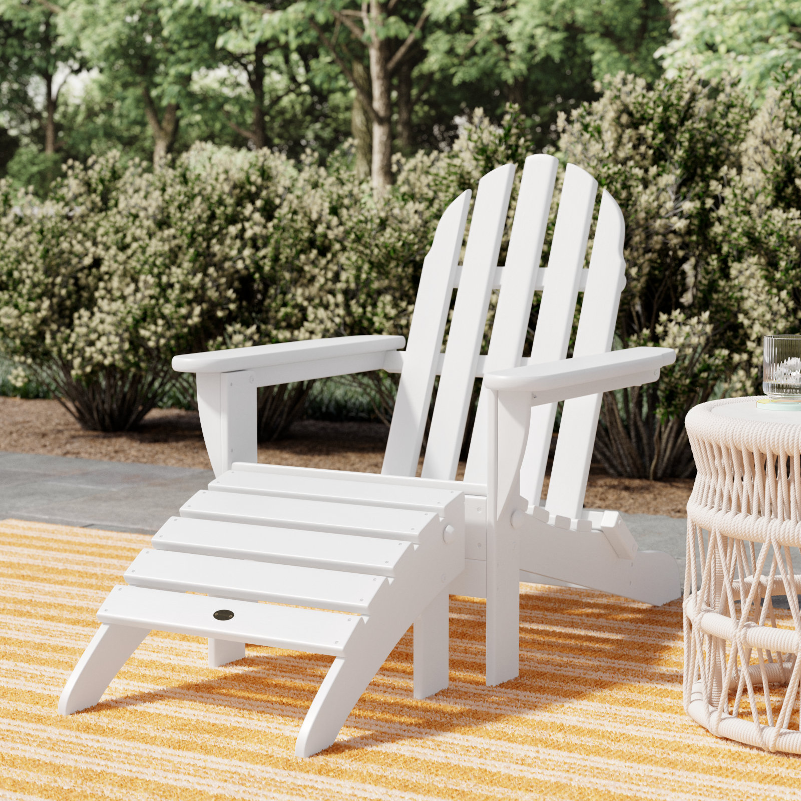 POLYWOOD Classic Adirondack 2-Piece Set, White