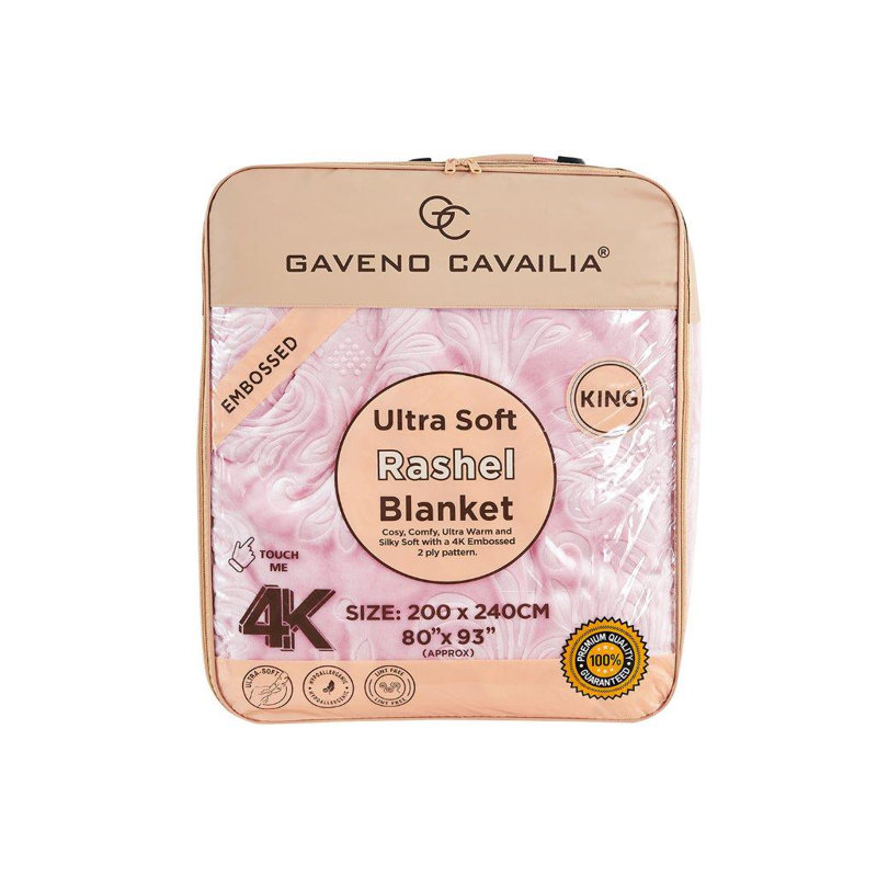 Arvelle Weighted Throw Blanket, Blush Pink