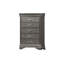 Commode moderne en bois 1Pc avec tiroirs uniques, finition grise pour un rangement élégant dans la chambre à coucher