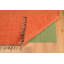 Tapis réversible en laine orange corail avec base en jute et bordure en jute Brogan-26348577
