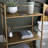 Helix 3-Tier Rolling Bar Cart with Wheels, Gold Kitchen Cart for Beverages and Wine