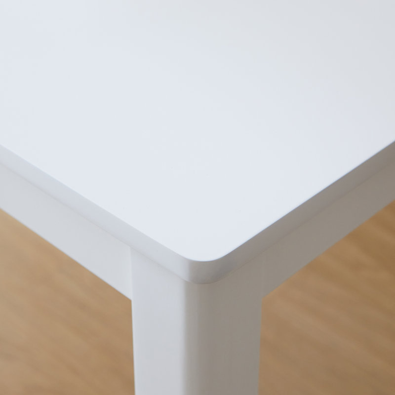 Davron 45.3" Modern Farmhouse Rectangular Wooden Dining Table, White/White