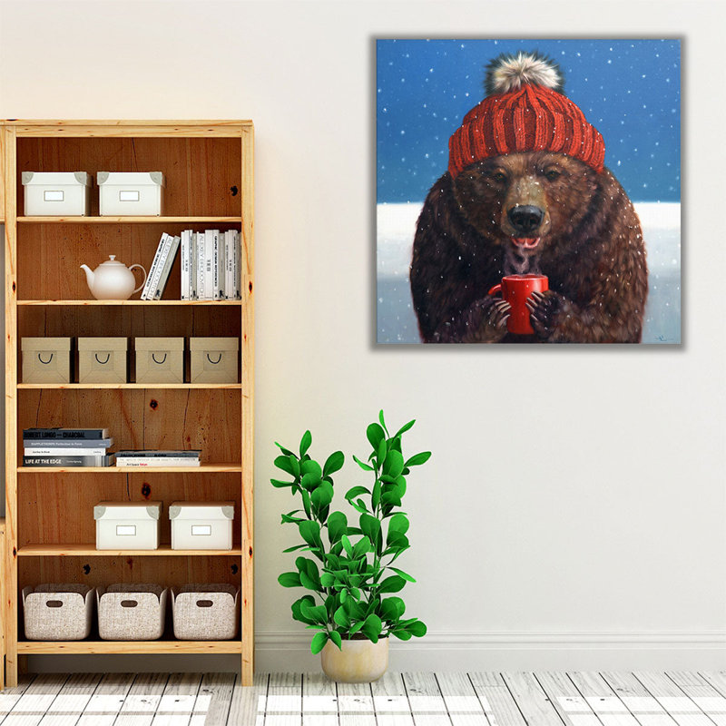 First Sip - Canvas Print Wall Art, 16" H x 16" W