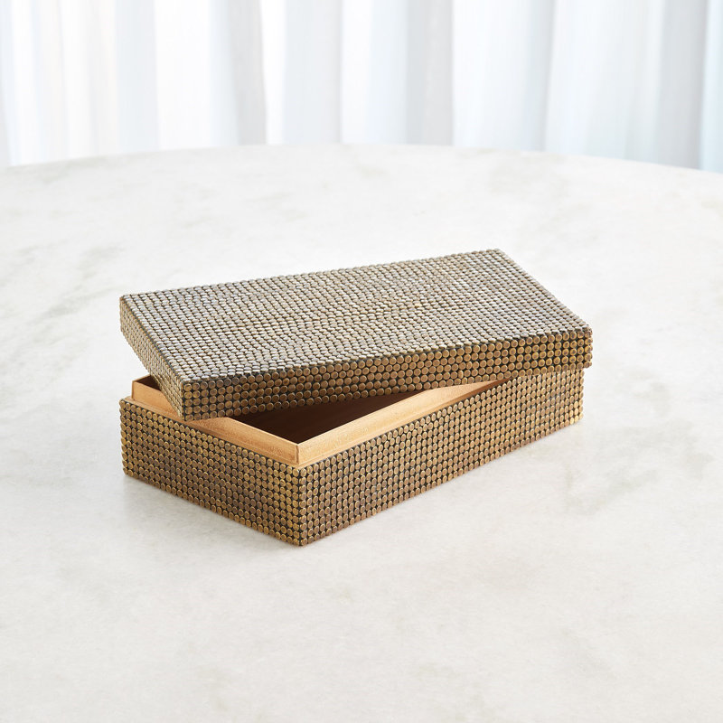 Handmade Decorative Box, 3.5" H x 12.25" W x 7.25" D