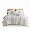 Ensemble d'édredon imprimé en coton ivoire, ensemble de literie en chenille doux pour lit très grand / très grand californien-119313553-119313554