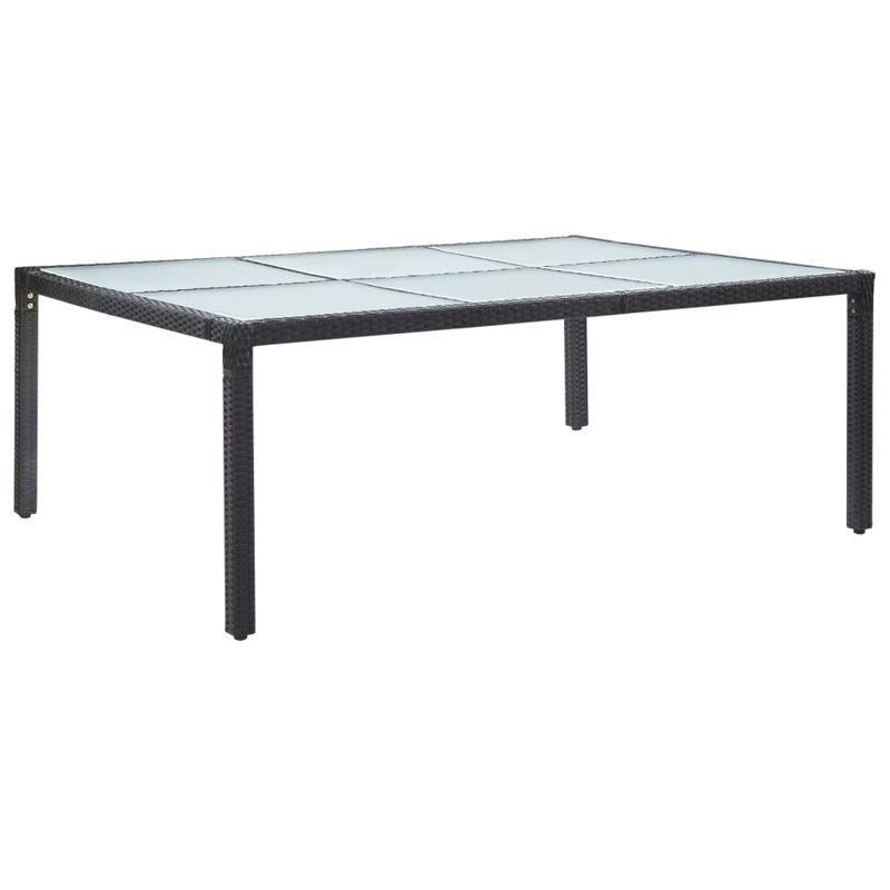 Morsun Rectangular Wood Outdoor Dining Table , 200cm cm W 150cm cm D, Black, White