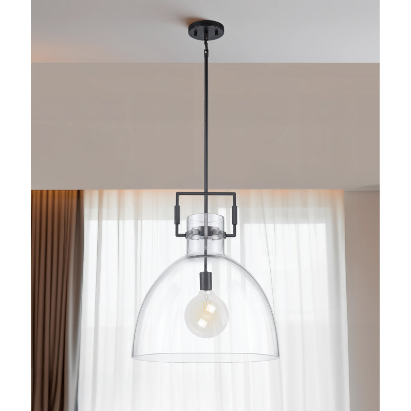 Luminaire suspendu 1 lumière Miami, Noir