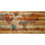 « chaleureux world », reproduction sur bois de pin naturel-24825466