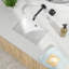 Lavabo de salle de bain rectangulaire encastrable l 18 po x l 13 po en céramique brillante avec trop-plein