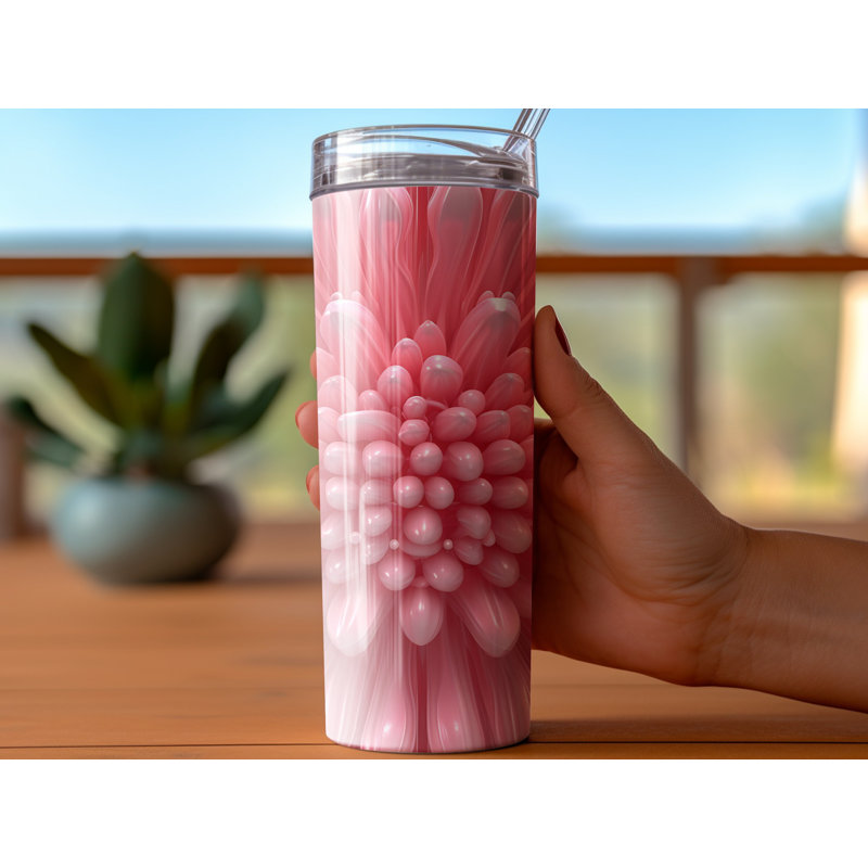 Choose Handmade Tumblers 591ml Vacuum Insulated Stainless Steel (18/8) Travel Tumbler with Straw
