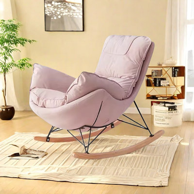 Chaise berçante en tissu Light Luxury Technology
