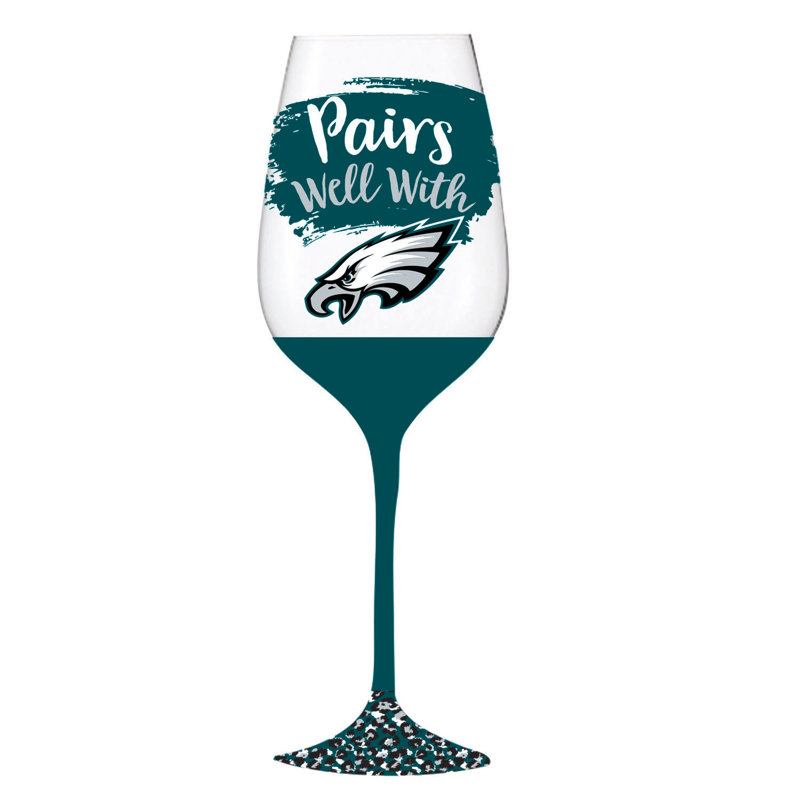 NFL 17 oz. Verre à vin avec boîte-cadeau, Eagles de Philadelphie