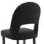 Chaises de salle à manger rembourrées en lin avec dossier haut incurvé et pieds en bois massif-1696384125-1696384064