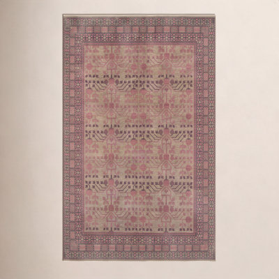 Leonardo Pink Brown Hand-Knotted Wool Oriental Rug