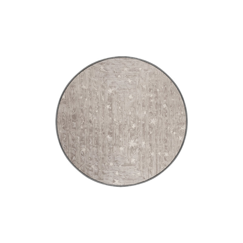 Tapis gris soyeux et moelleux, Rectangle 7 pi x 9 pi