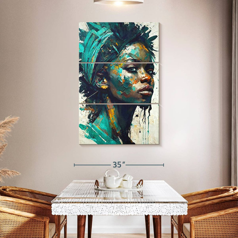 Leisha Golden Woman, 50" H x 32" W