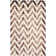 Tapis géométrique marron / ivoire en laine / coton touffeté à la main Vandangle