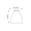 25cm H Glass Bell Lamp Shade ( Screw On )