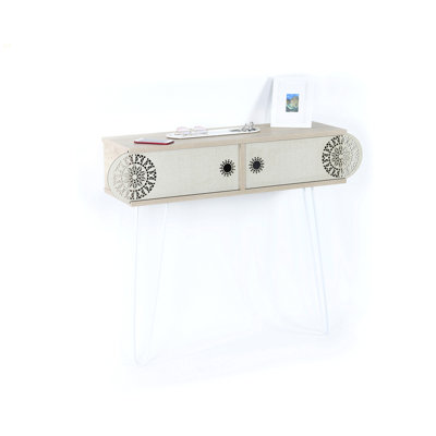 Console à 2 niveaux avec pieds en métal Lora