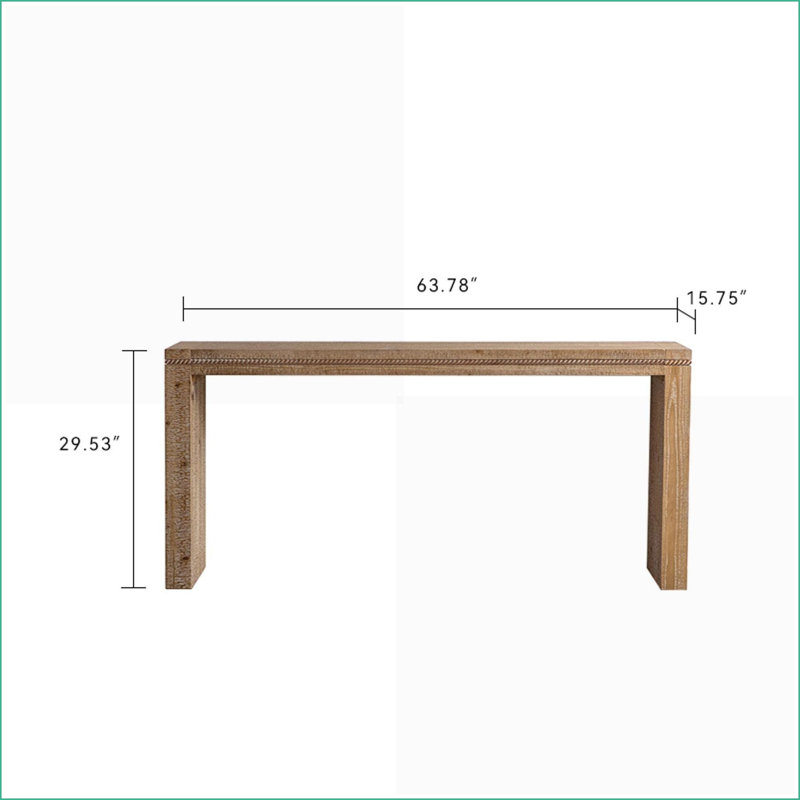 Table basse rétro en bois massif pour le salon, table de canapé facile à nettoyer et décoration d'entrée, facile à assembler