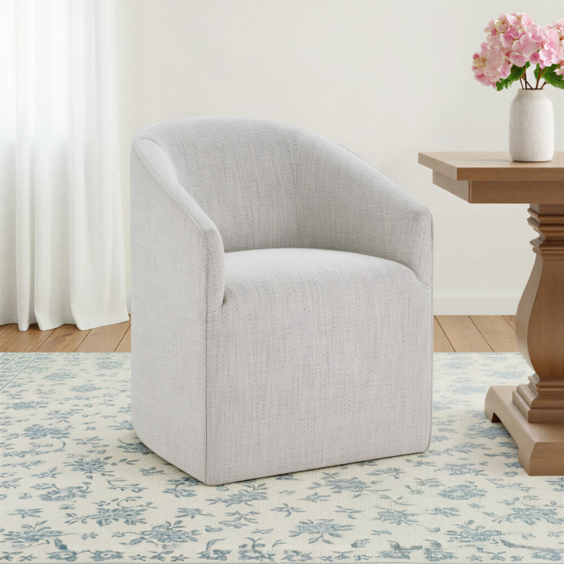 Concorde Caster Dining Chair, Prestige Ivory Basketweave