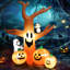 Décoration d'Halloween gonflable arbre mort