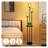 Boho Floor Lamp with Shelves - 3-Light Rattan Standing Lamp with Foot Switch, Rustic Tall Corner Light for Living Room & Bedroom