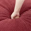 Fauteuil pivotant rond rouge à 360° avec coussin double couche, oreiller de soutien, mécanisme silencieux, revêtement en velours côtelé pour une sieste au bureau. Profondeur d'assise de 96,5 cm (38 pouces), 3 coussins amovibles, inclinaison douce.