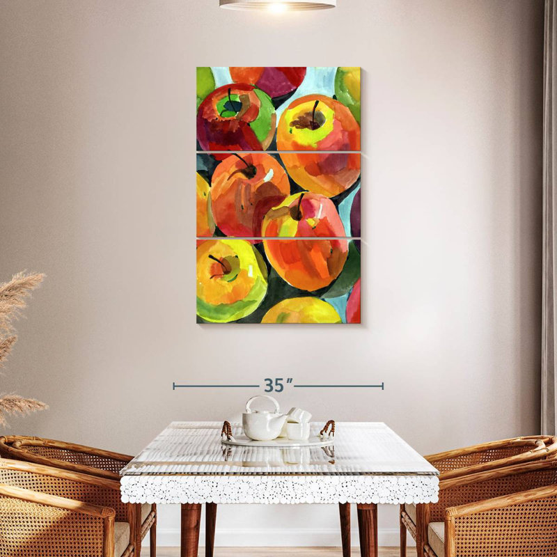 Nature morte aux pommes, H 32 po x l 20 po