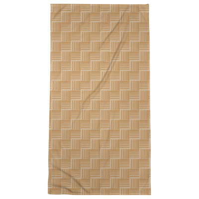 Serviette de plage à rayures tressées classique