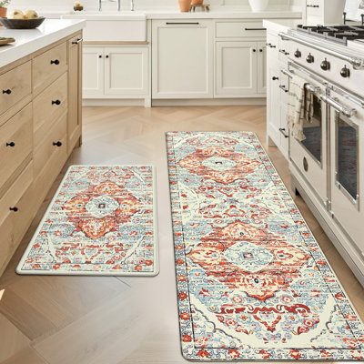 Ensemble de tapis et de tapis de cuisine anti-fatigue Jainiyah (ensemble de 2)