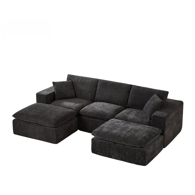 Canapé désossé en chenille désossé, pouvant être librement combiné et confortable pour les salons, les appartements et les bureaux
