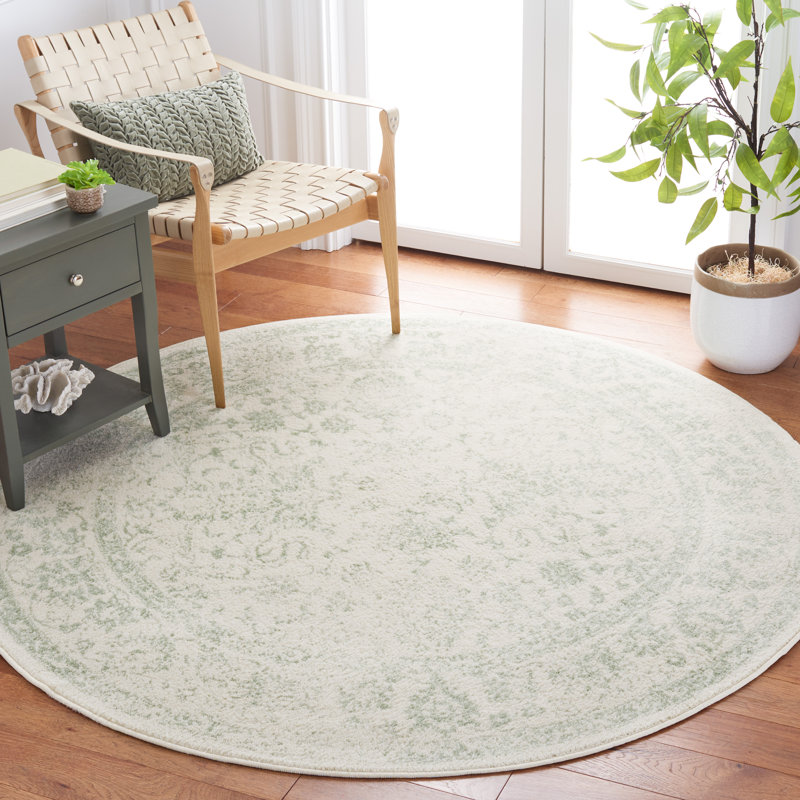 Jacquelyn Floral Area Rug, Round 183 cm