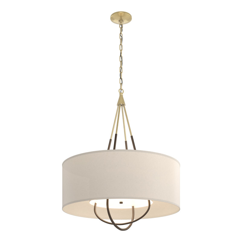 Loop 4 - Light Chandelier, Natural Anna, Modern Brass, Bronze