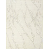 Hand Knotted Area Rug in Ivory And Silver