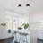 1-Light Black And Gold Flush Mount Light