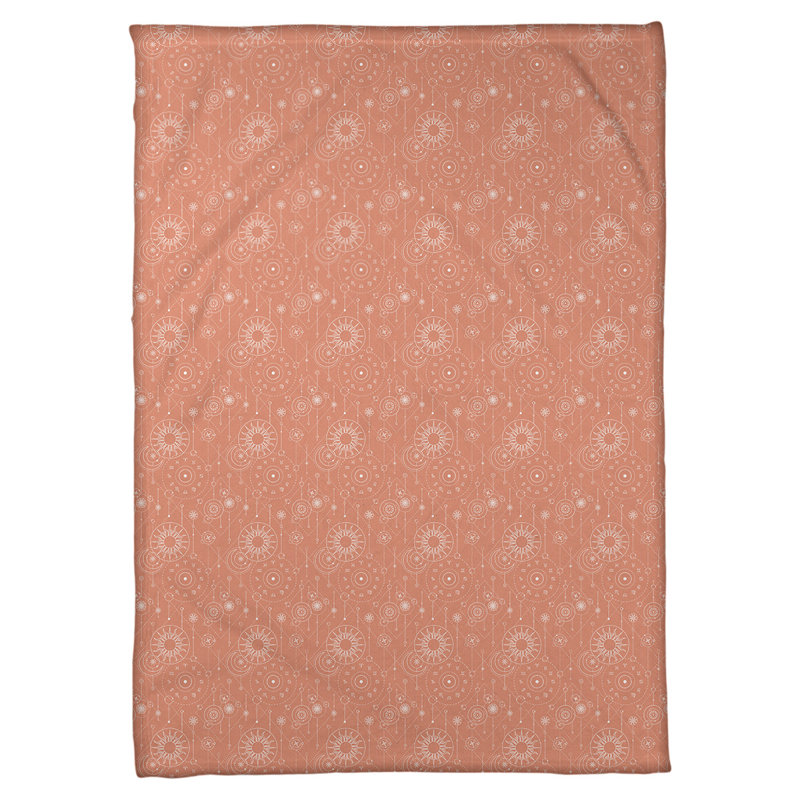 Couverture d'astrologie Katelyn Elizabeth, l 32,5 po x L 42,5 po, Orange