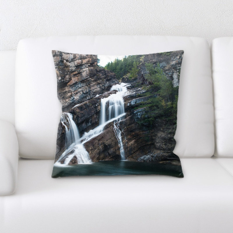 Waterfall Microsuede Reversible Throw Pillow