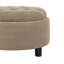 25 Inch Storage Ottoman,Coffee Table Ottoman,Wooden Top Side Table,Fabric Upholstered Pouf,Hidden Storage-238589358