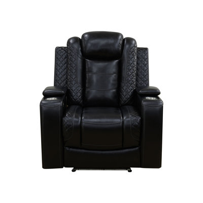 Fauteuil inclinable en cuir blanc