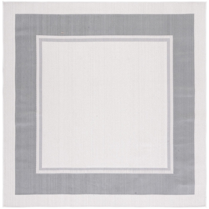 Martha Stewart Indoor Outdoor Performance Machine Washable Indoor/Outdoor Area Rug, Square 6'7"