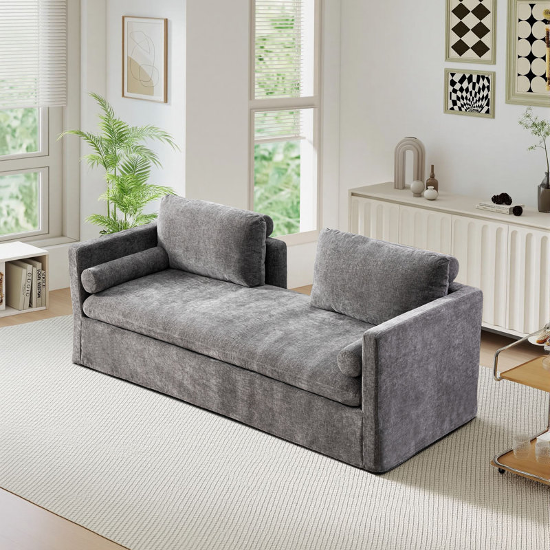 Canapé surdimensionné rembourré de 82,5 po de longueur, Gris