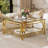 Square Glass Coffee Table-1535398846