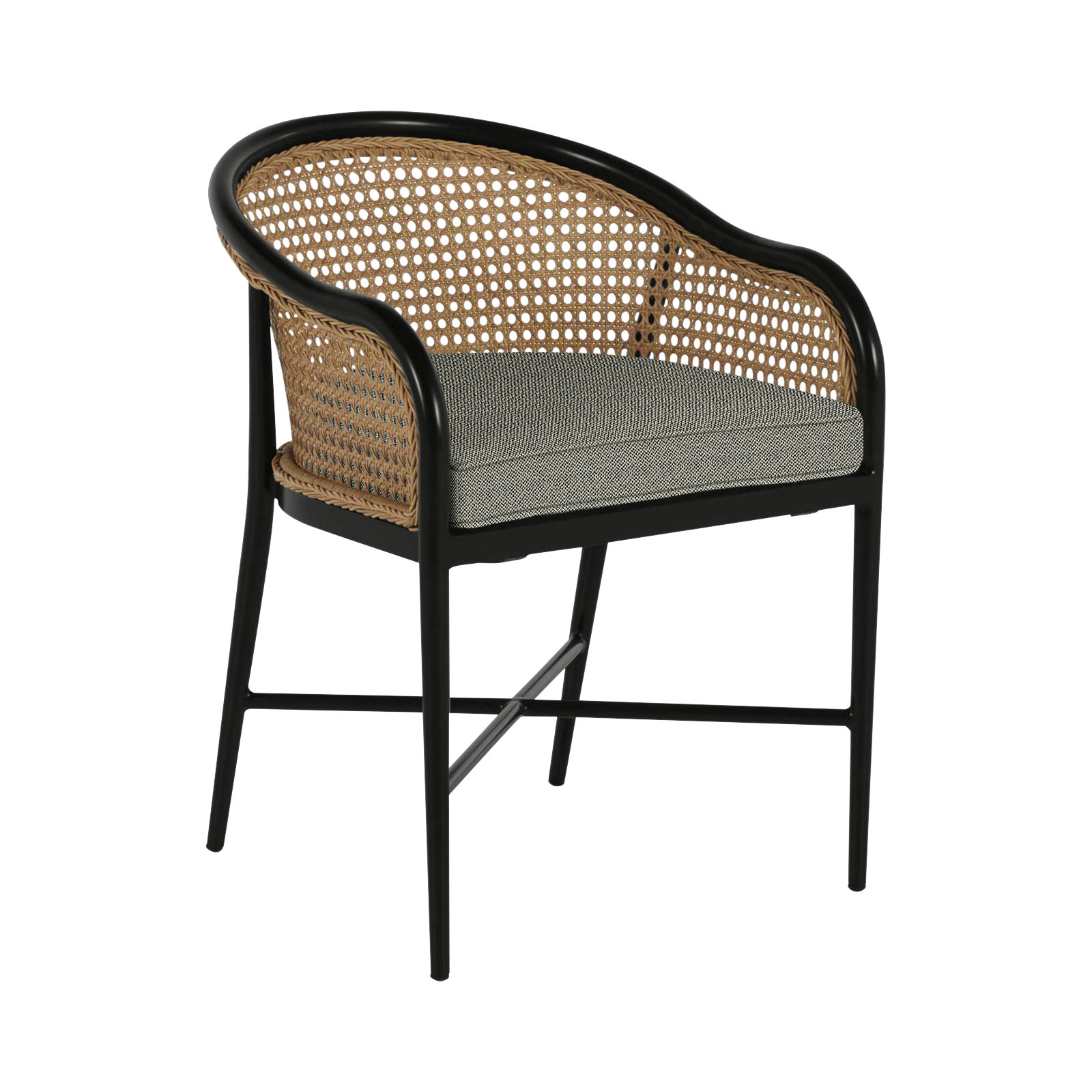 Havana Cane N-Dura Resin Wicker Outdoor Arm Chair, Welt, null, null