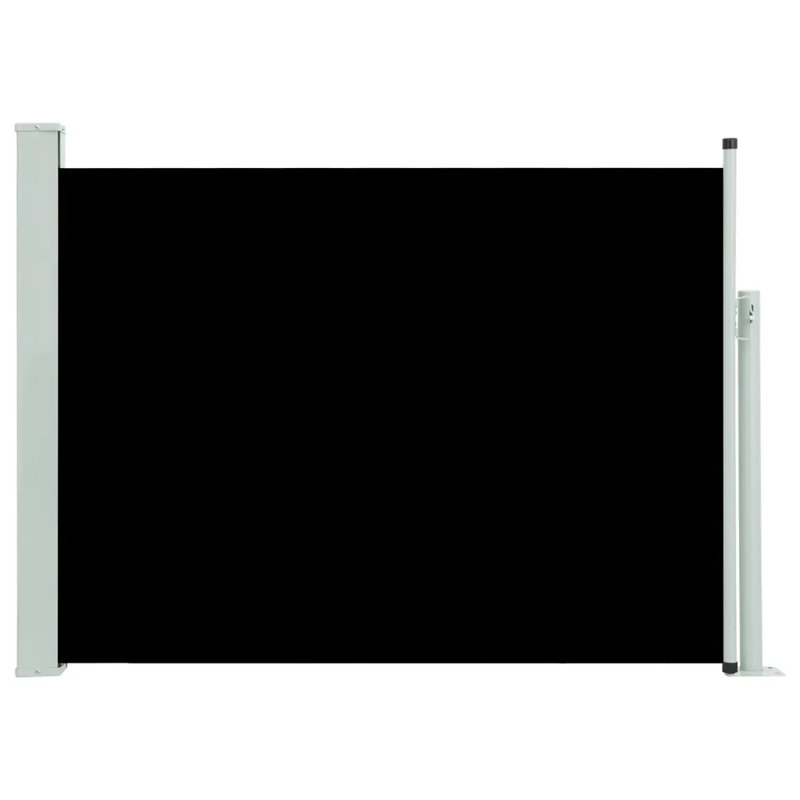 Dakota Fields 500cm W x 0cm D Fabric Cover Motorised Retractable Side Awning, Black