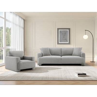 Ives 2-Piece Velvet Living Room Set