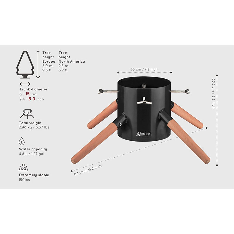 Christmas Live Tree Stand, Black